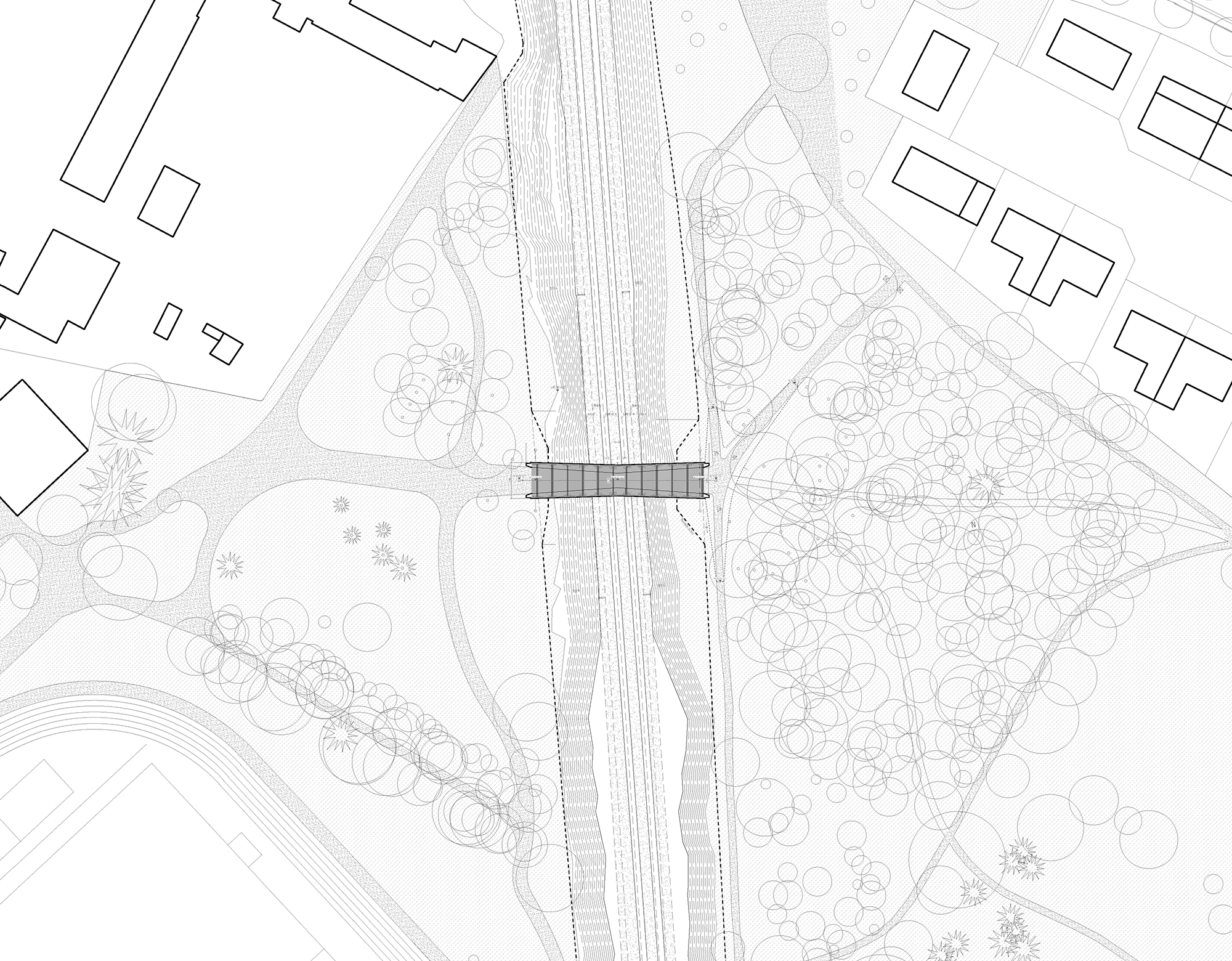 PLAN MASSE_PASSERELLE MONPLAISIR_Nu Architecture & Ingénierie